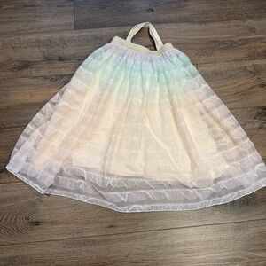 Elestory Rainbow Magic Ombré Tulle Halter Dress for Kids
